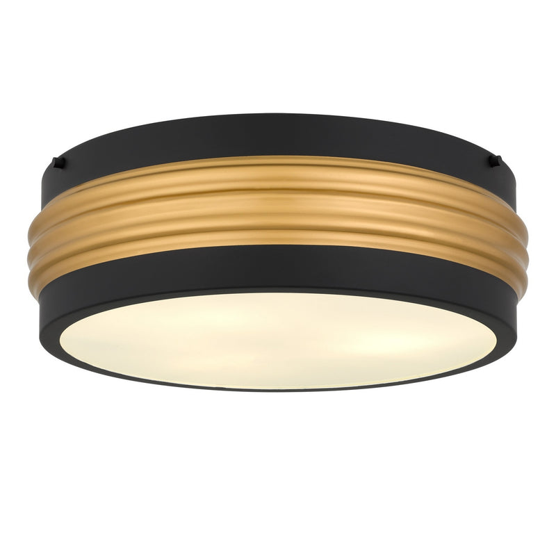 Quoizel EMM1616MBK Three Light Flush Mount, Matte Black