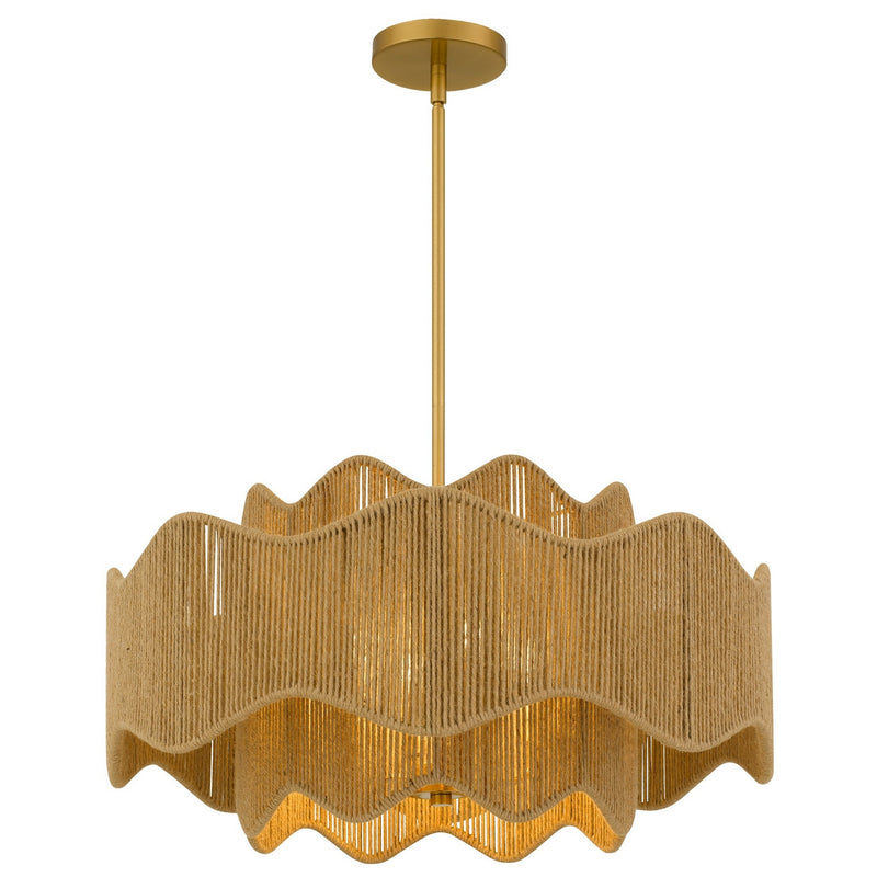 Quoizel EVA2824BRG Four Light Pendant, Brushed Gold