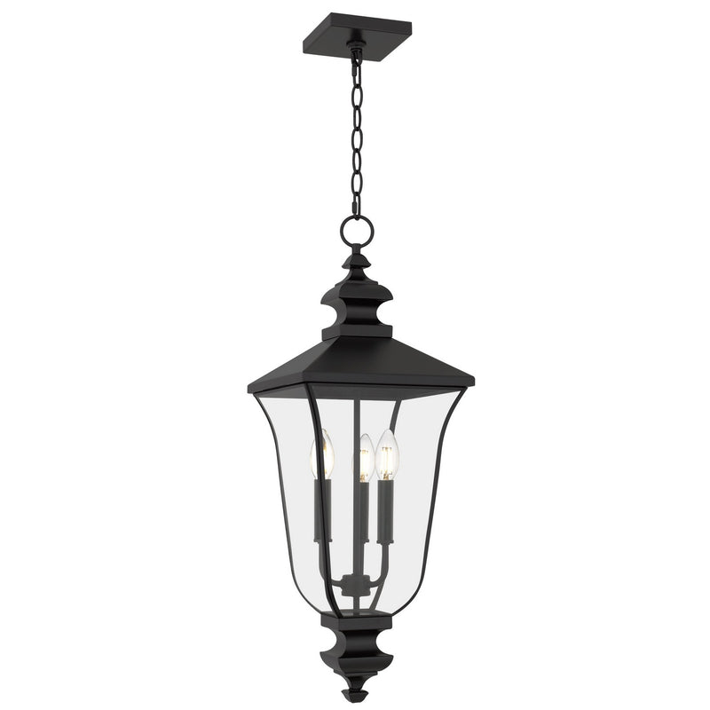 Quoizel FARL1910MBK Three Light Outdoor Hanging Lantern, Matte Black