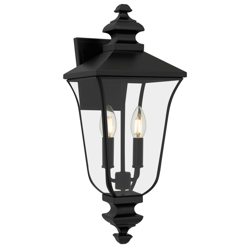 Quoizel FARL8408MBK Two Light Outdoor Wall Lantern, Matte Black