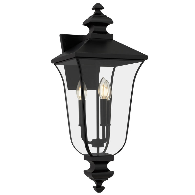 Quoizel FARL8410MBK Three Light Outdoor Wall Lantern, Matte Black