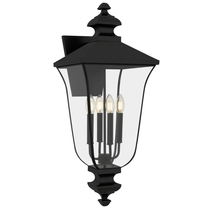 Quoizel FARL8412MBK Four Light Outdoor Wall Lantern, Matte Black