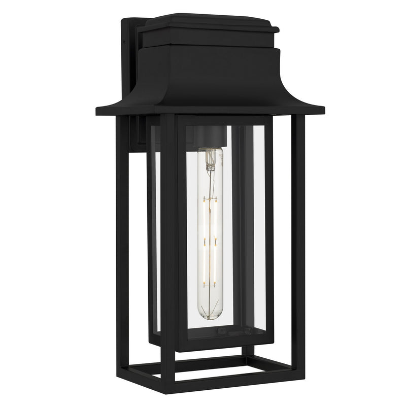 Quoizel GARN8408MBK One Light Outdoor Wall Lantern, Matte Black