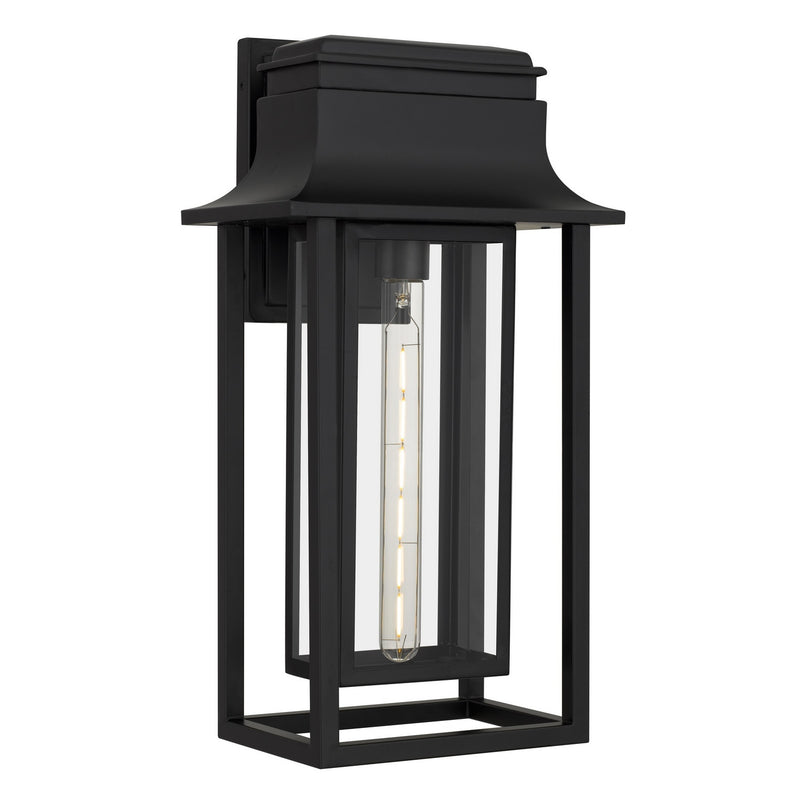 Quoizel GARN8410MBK One Light Outdoor Wall Lantern, Matte Black