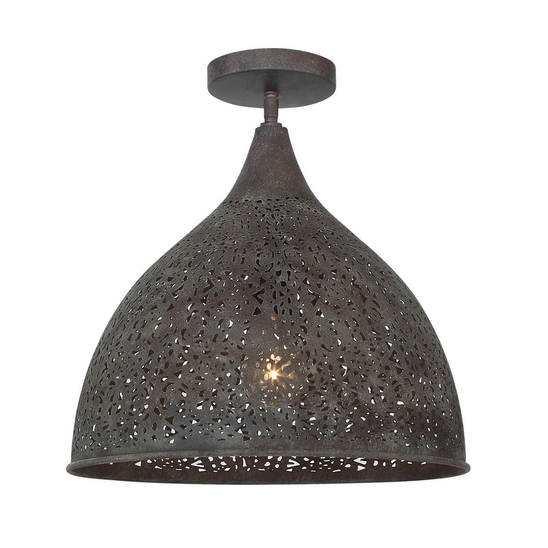 Crystorama JAS-A5010-FB_CEILING One Light Semi Flush Mount, Forged Bronze