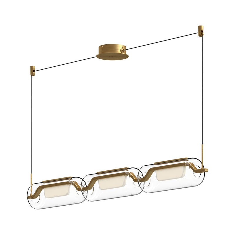 Kuzco Lighting LP28543-BG-UNV LED Linear Pendant, Brushed Gold