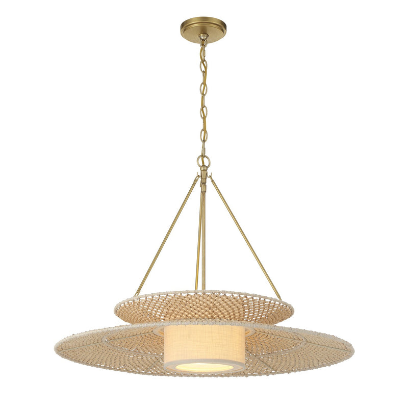 Crystorama JNP-10543-SG One Light Chandelier, Soft Gold