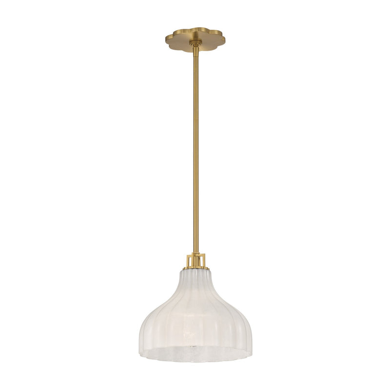 Crystorama LAY-303-LG One Light Pendant, Luxe Gold