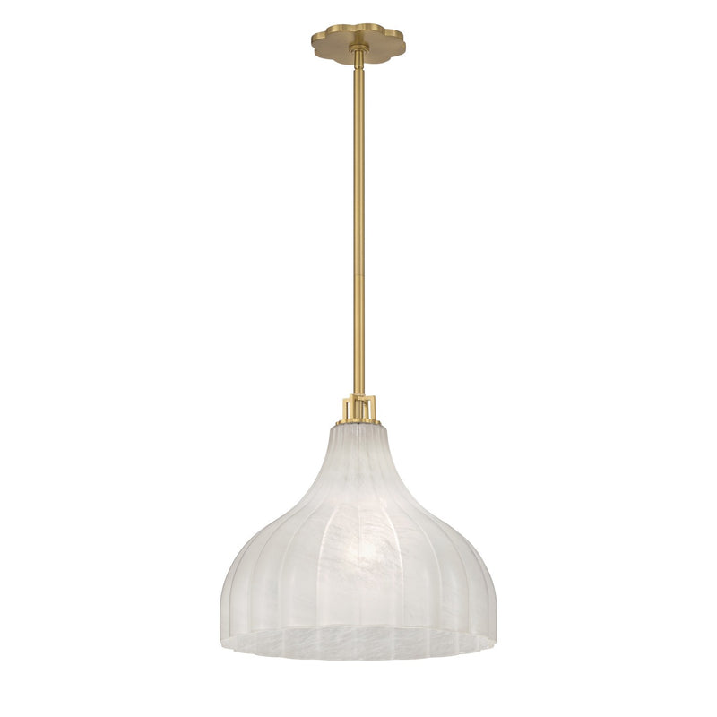 Crystorama LAY-305-LG One Light Pendant, Luxe Gold