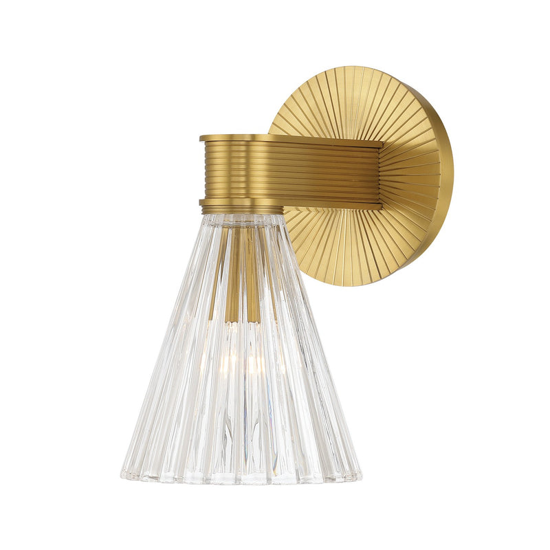 Crystorama LOT-701-LG One Light Wall Sconce, Luxe Gold