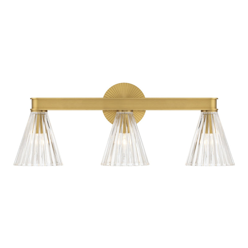 Crystorama LOT-703-LG Three Light Bath, Luxe Gold