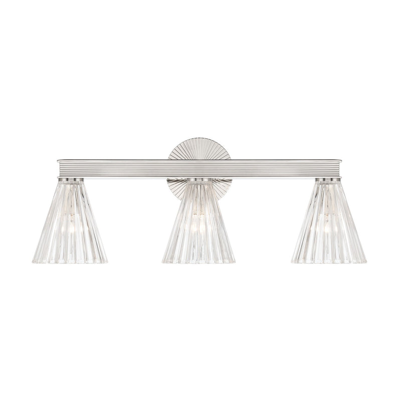Crystorama LOT-703-PN Three Light Bath, Polished Nickel