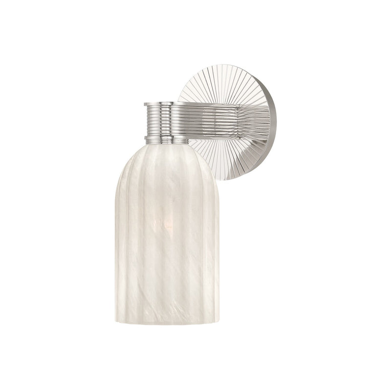 Crystorama LOT-711-PN One Light Wall Sconce, Polished Nickel