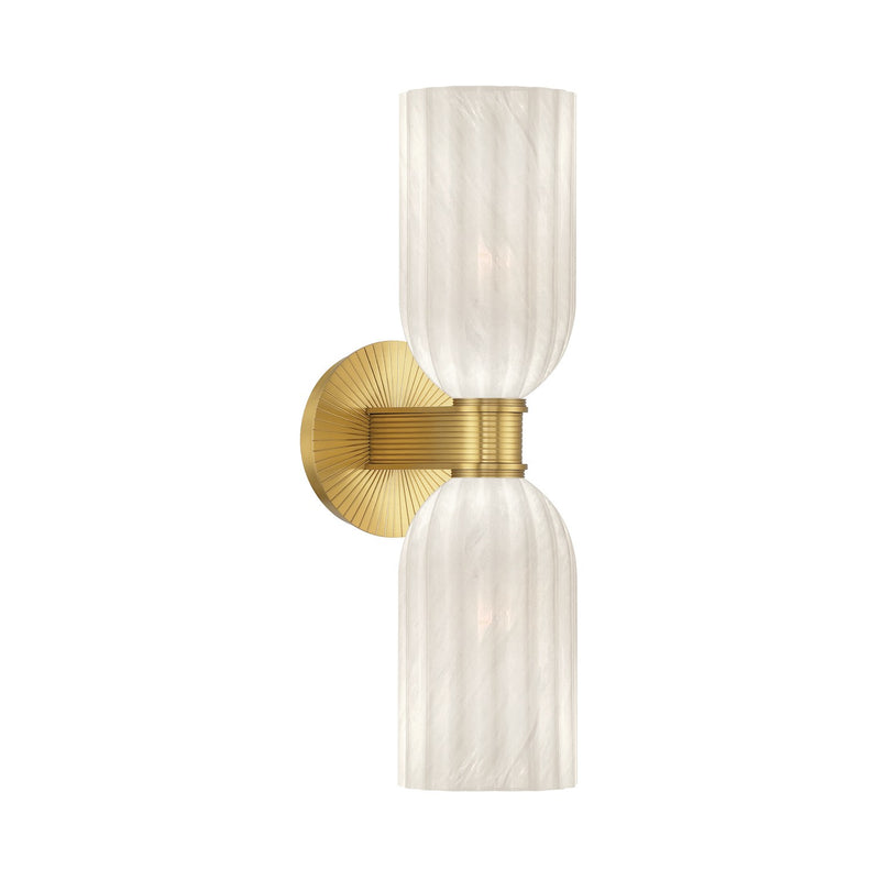 Crystorama LOT-712-LG Two Light Wall Sconce, Luxe Gold