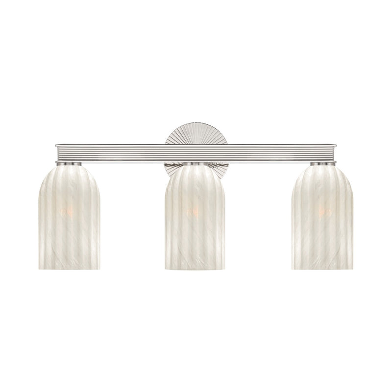 Crystorama LOT-713-PN Three Light Bath, Polished Nickel
