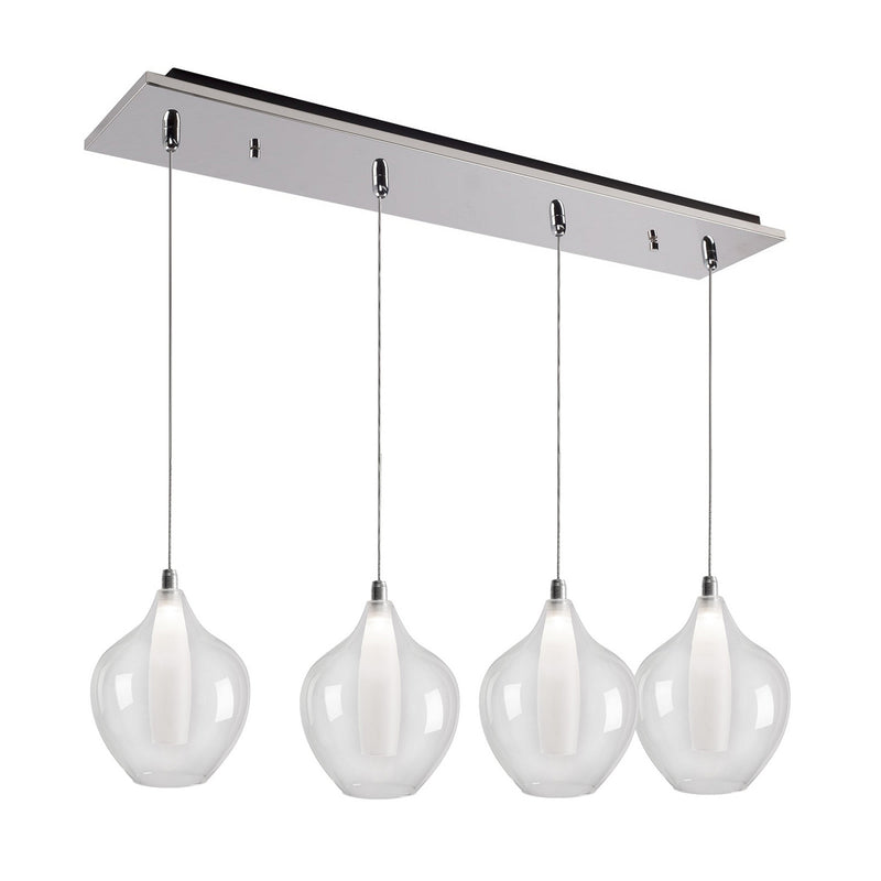 Kuzco Lighting MP3007CH-04 LED Pendant, Chrome