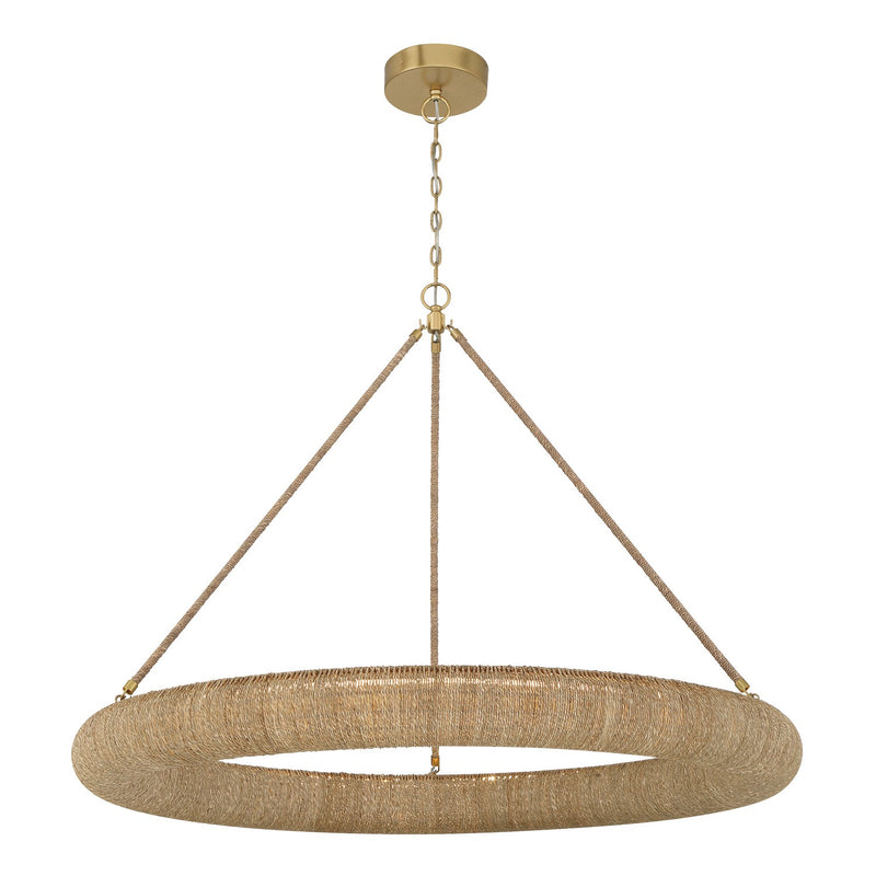 Crystorama OAK-7539-SG LED Chandelier, Soft Gold