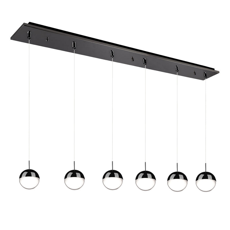 Kuzco Lighting MP402801BC-06 LED Pendant, Black Chrome