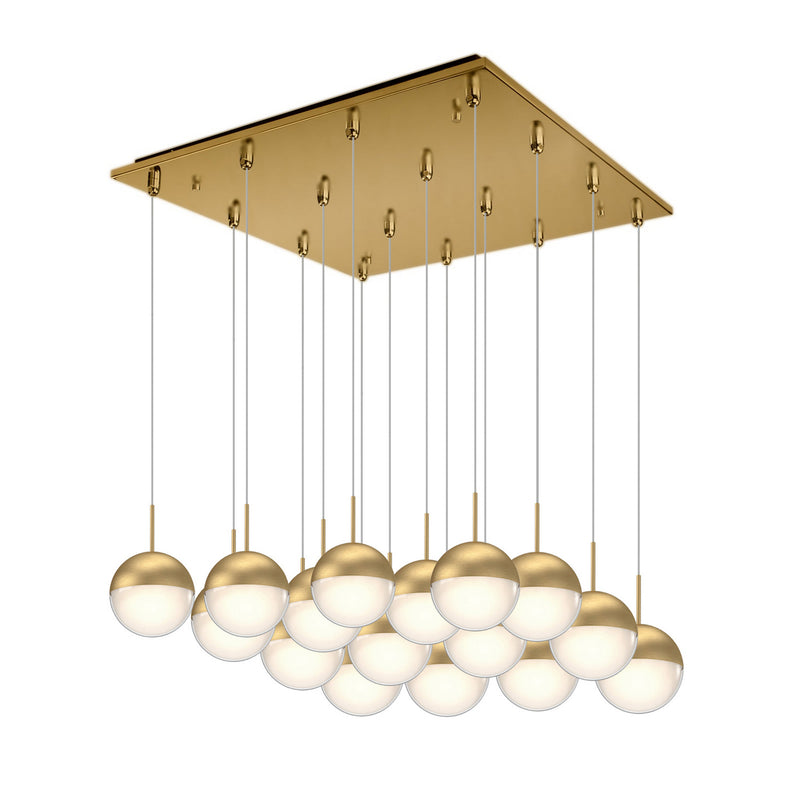 Kuzco Lighting MP402801BG-16 LED Pendant, Brushed Gold