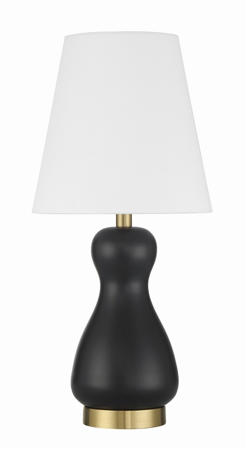 Craftmade 87020FBSB-T One Light Table Lamp, Flat Black/Satin Brass