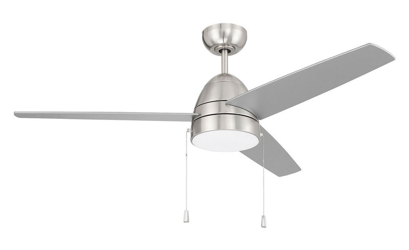 Craftmade CZY52BNK3 52" Ceiling Fan, Brushed Polished Nickel