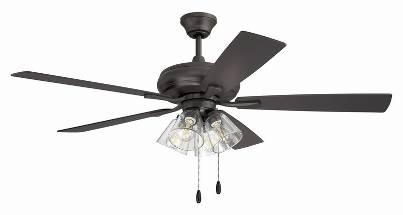 Craftmade ECF104CBZ5-CBZWLN 52" Ceiling Fan, Classic Bronze