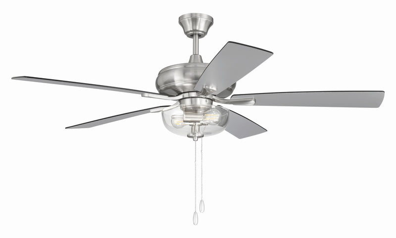 Craftmade ECF201BNK5-BNGW 52" Ceiling Fan, Brushed Polished Nickel