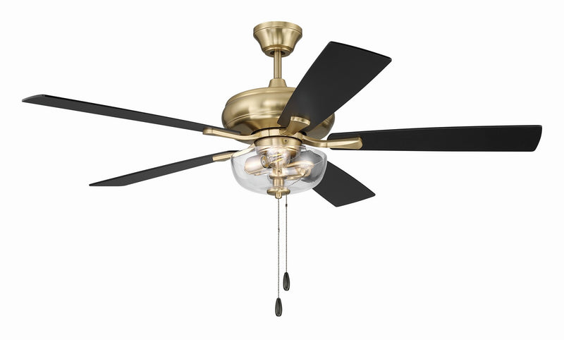 Craftmade ECF201SB5-BWNFB 52" Ceiling Fan, Satin Brass