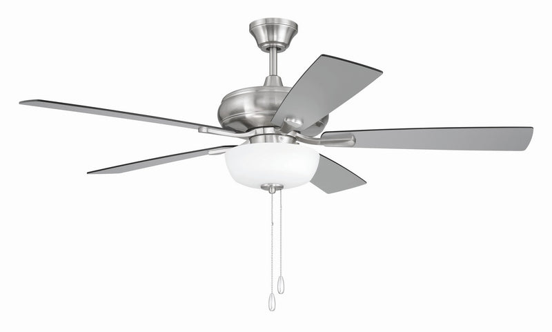 Craftmade ECF211BNK5-BNGW 52" Ceiling Fan, Brushed Polished Nickel