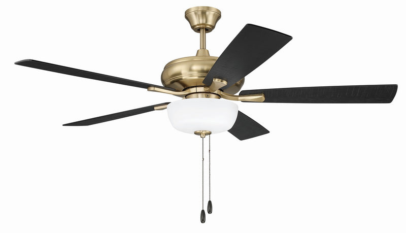 Craftmade ECF211SB5-BWNFB 52" Ceiling Fan, Satin Brass