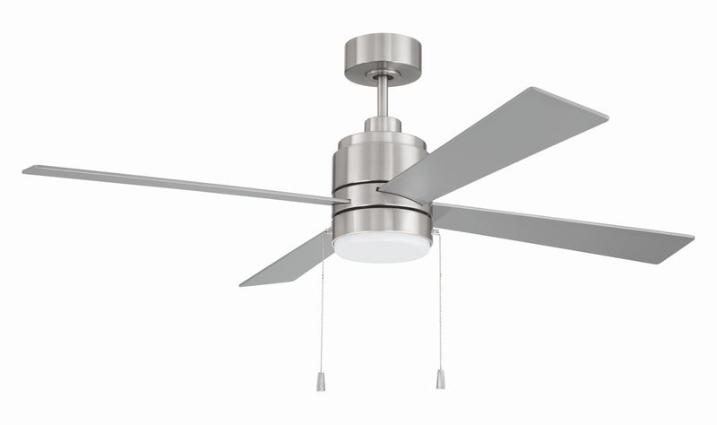 Craftmade EMCY52BNK4-PC 52" Ceiling Fan, Brushed Polished Nickel