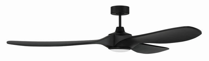 Craftmade EVY72FB3-NWF 72" Ceiling Fan, Flat Black