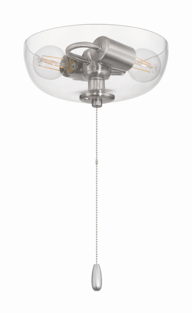 Craftmade LK2601-2L-BNK LED Fan Light Kit, Brushed Polished Nickel