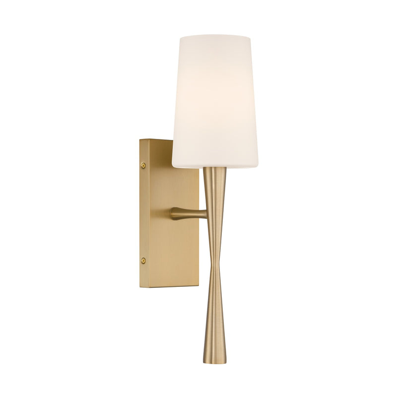 Crystorama TRE-221-OP-AG One Light Wall Sconce, Aged Brass