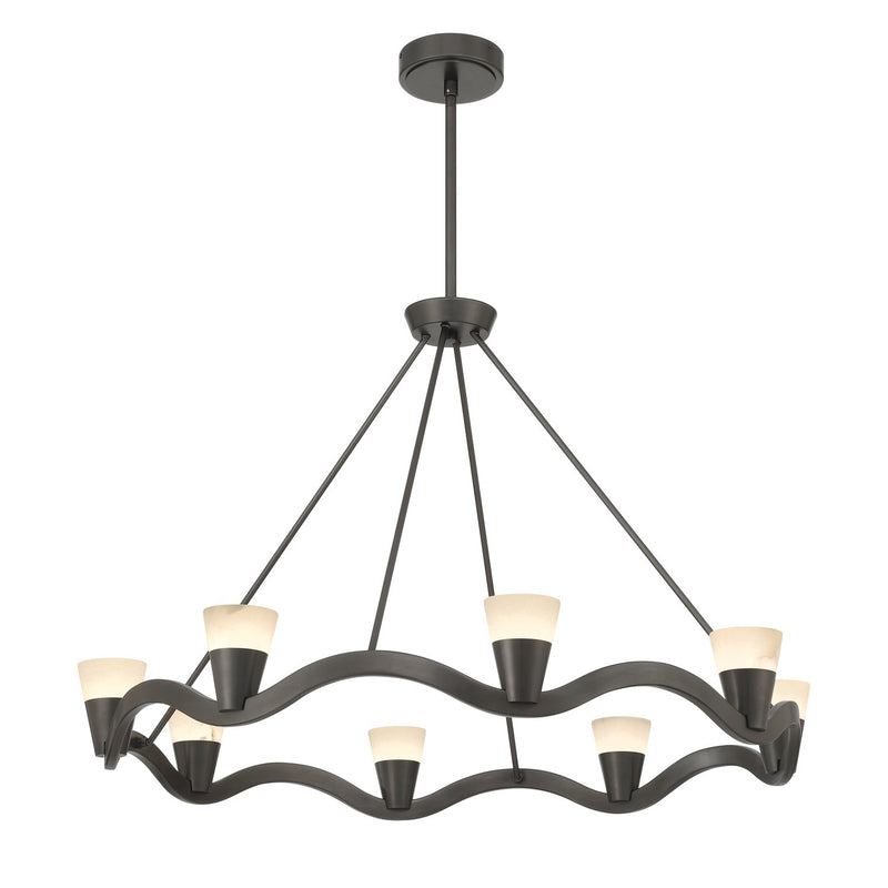 Crystorama VNC-6508-NB LED Chandelier, Bronze Noir