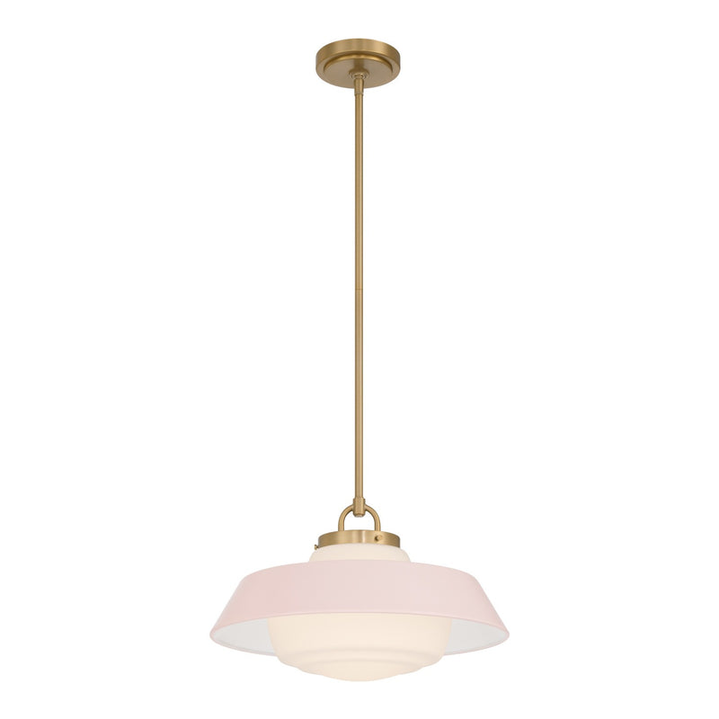 Crystorama XAN-8006-VG-BH One Light Pendant, Vibrant Gold