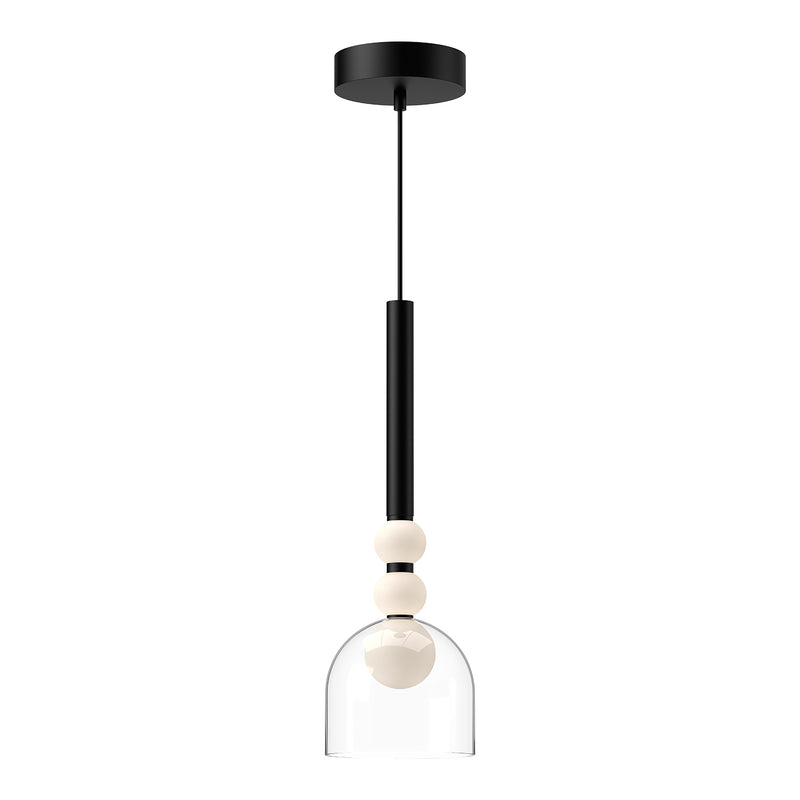 Kuzco Lighting PD30505-BK/CL-UNV LED Pendant, Black/Clear