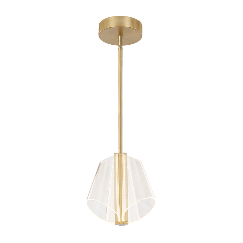 Kuzco Lighting PD62511-BG/LG-UNV LED Pendant, Brushed Gold/Light Guide