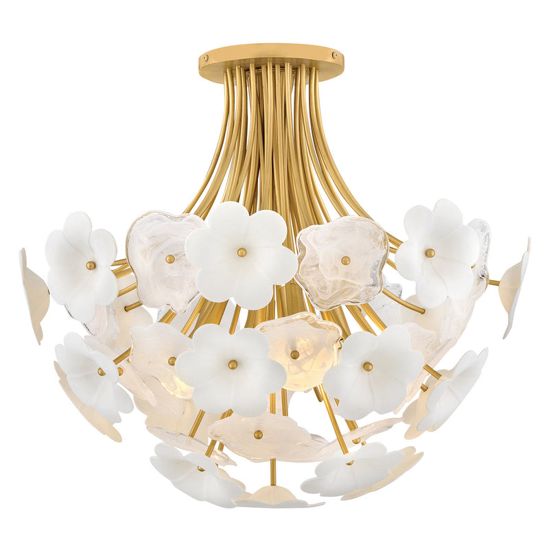 Fredrick Ramond FR41961DG LED Semi Flush Mount, Deluxe Gold