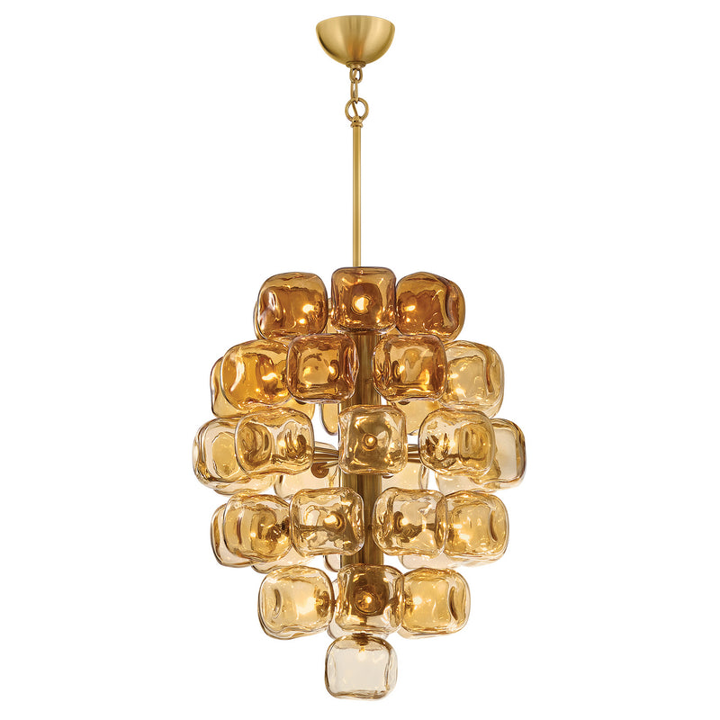 Fredrick Ramond FR46856UB LED Chandelier, Unlacquered Brass
