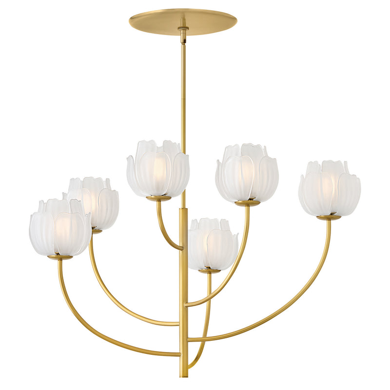 Fredrick Ramond FR46896UB LED Chandelier, Unlacquered Brass