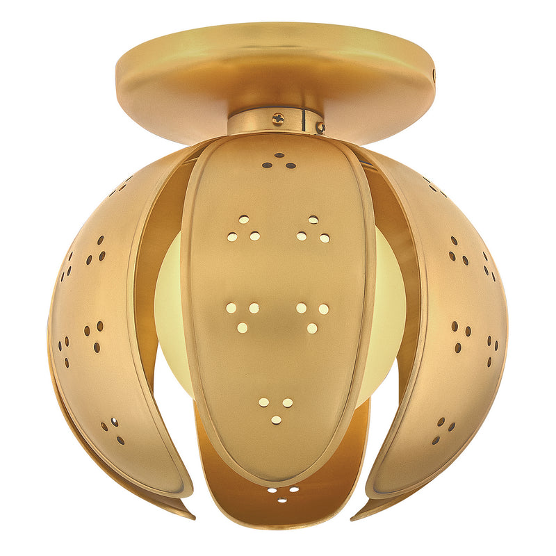 Fredrick Ramond FR46962UB-LL LED Semi Flush Mount, Unlacquered Brass