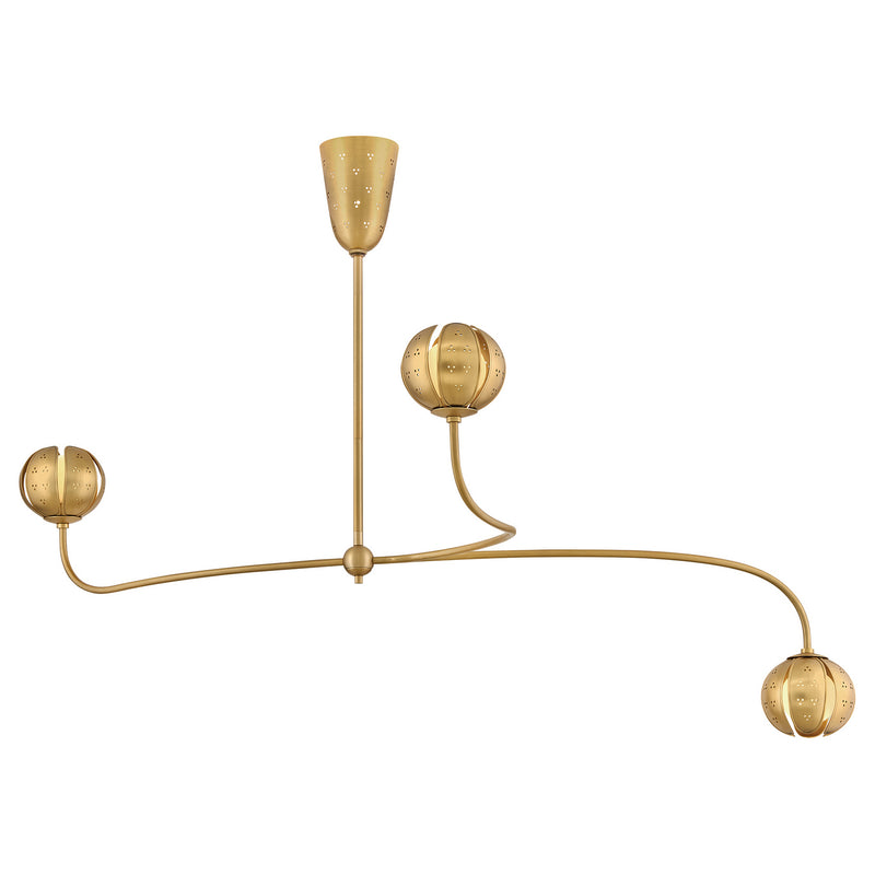 Fredrick Ramond FR46963UB-LL LED Chandelier, Unlacquered Brass