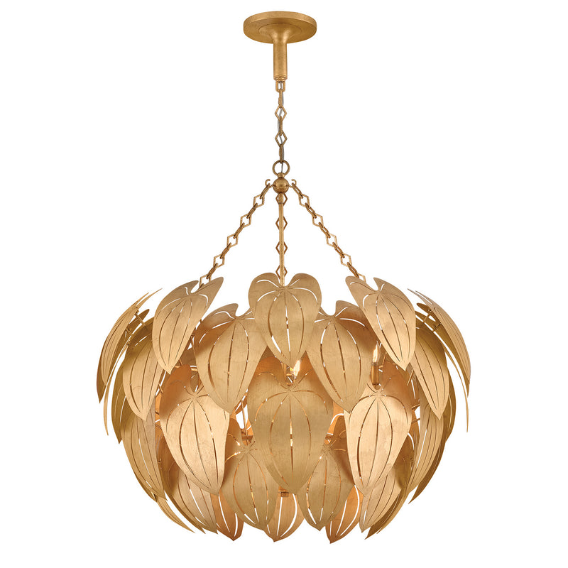Fredrick Ramond FR47166DA LED Chandelier, Distressed Brass