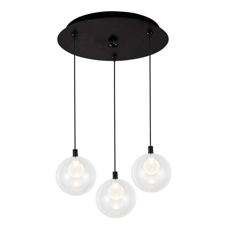 Kuzco Lighting MP3106BK-03 LED Pendant, Black