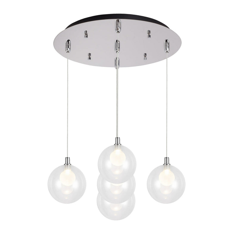 Kuzco Lighting MP3106CH-05 LED Pendant, Chrome