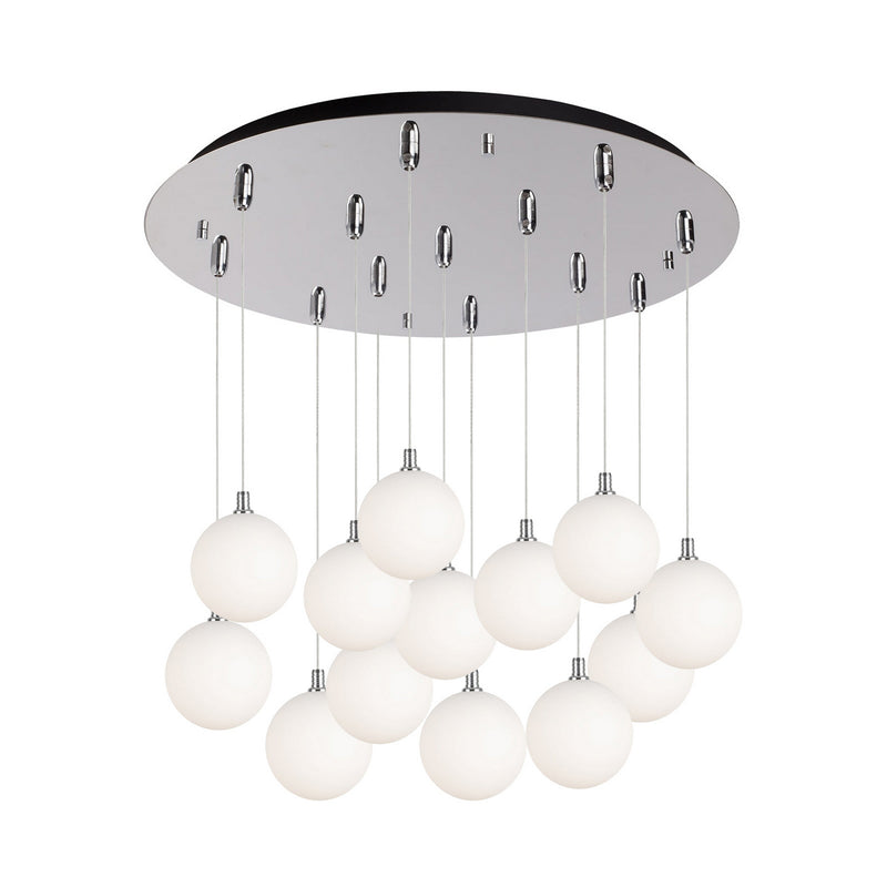 Kuzco Lighting MP3106CHOP-13 LED Pendant, Chrome/Opal Glass