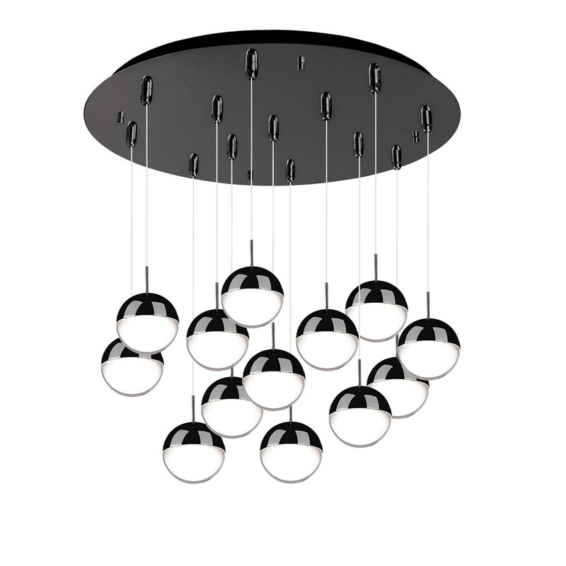 Kuzco Lighting MP402801BC-13 LED Pendant, Black Chrome