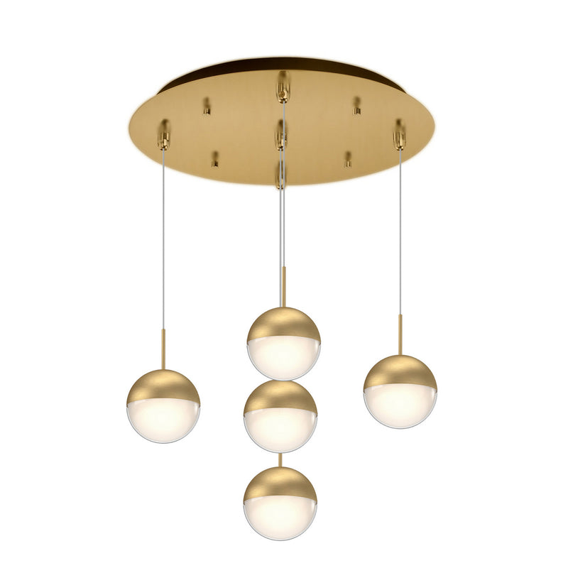 Kuzco Lighting MP402801BG-05 LED Pendant, Brushed Gold
