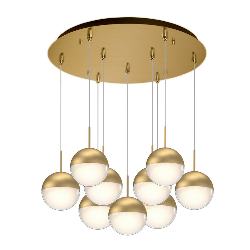 Kuzco Lighting MP402801BG-09 LED Pendant, Brushed Gold